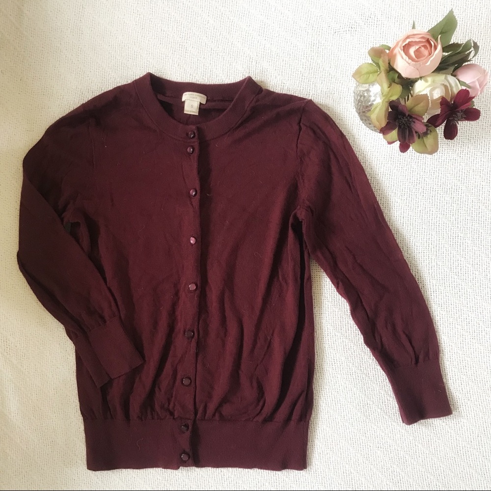 J. Crew Purple Cardigan
